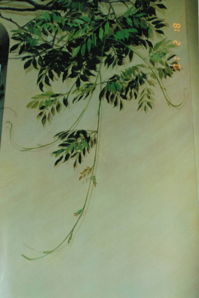 Burg Namedy - Ölmalerei Glyzinie. 